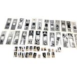 A collection of black and white footballing portraits, comprising postcards for Derby, Aston Villa a