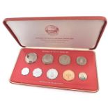 A Republic of Malta decimal proof coin set, with certificate from 1977, in presentation pack.