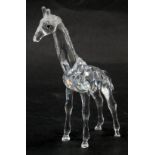 A Swarovski crystal figure of a giraffe, 13cm high, boxed with certificate.