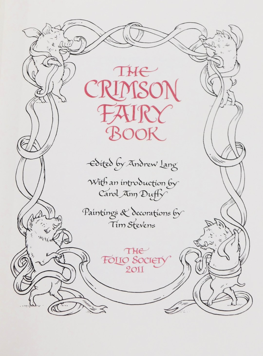 Lang (Andrew). The Crimson Fairy Book, illustrated by Tim Stevens, in gilt tooled crimson cloth with - Image 3 of 4