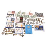 Coins and banknotes, comprising The Britain's First Decimal coin packs, 80th Birthday Queen Elizabet