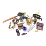 Various 20thC and later trinkets, comprising pair of opera glasses, a 101 miniature wood plane, a si