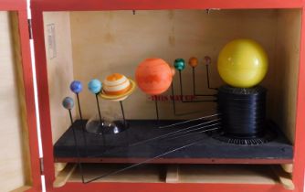 A geo safari motorised solar system and planetarium, with instructions in travel case, the case 59cm