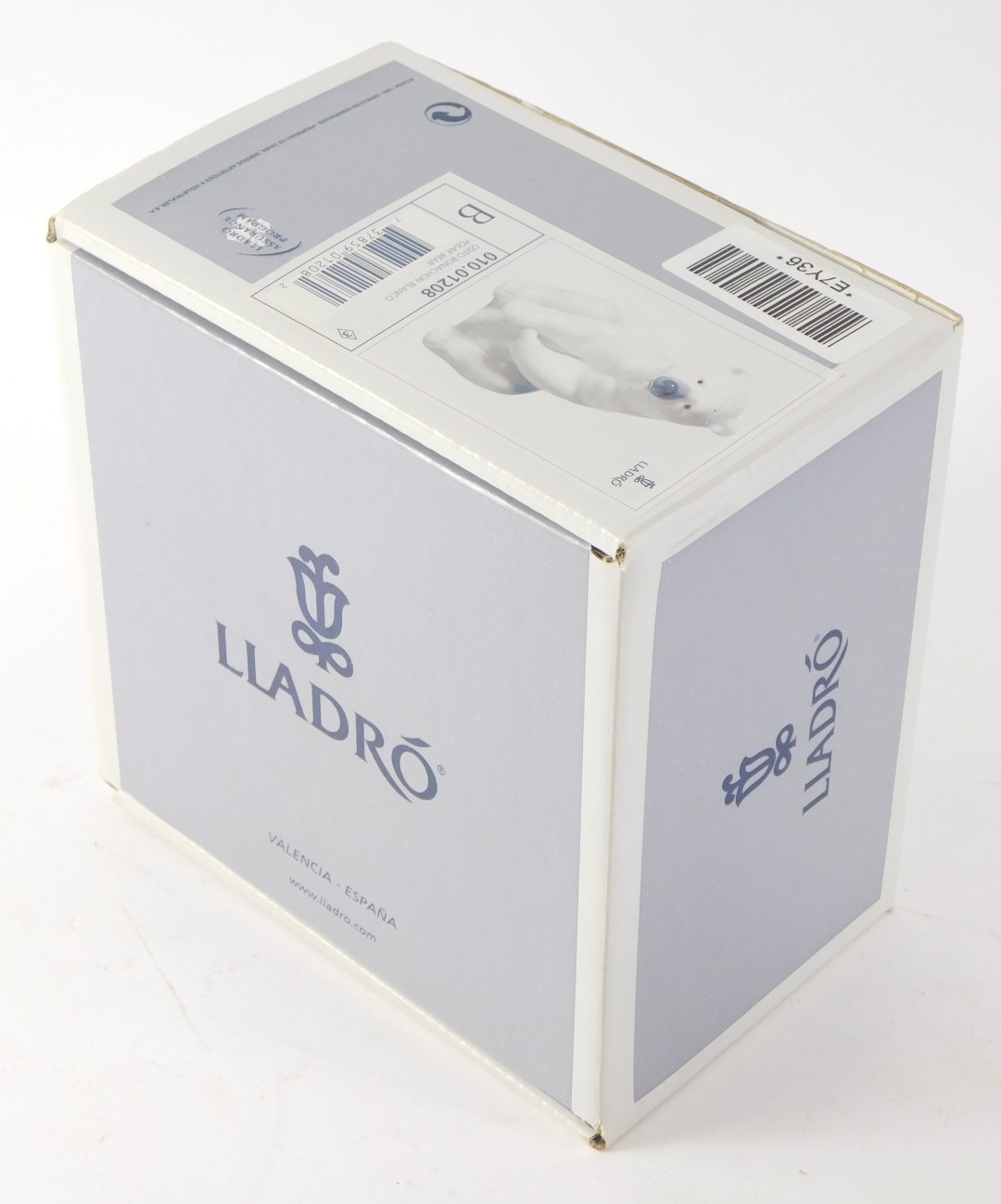 A Lladro figure of a seated polar bear, with blue stamp to underside, 13cm high, boxed. - Image 3 of 3