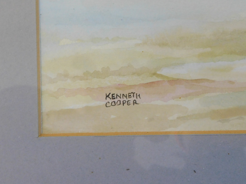 Kenneth Cooper (20thC). Spitfire, watercolour, signed, 26cm x 36.5cm, Label verso The Jack O'Lantern - Image 3 of 5