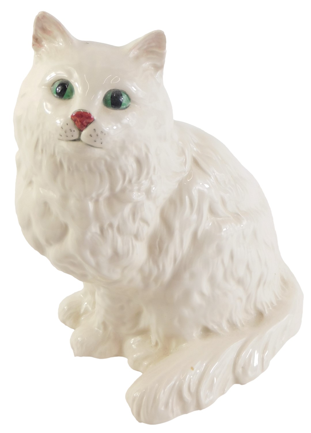 A Royal Doulton ceramic model of a white cat, 21cm high, boxed.