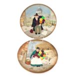 Two Royal Doulton cabinet plates, comprising The Balloon Man and the Balloon Woman, 26cm diameter. (