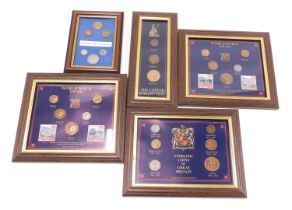 Five presentation coin packs, comprising World War II 1939-1945 Commonwealth Sterling Collection (x2