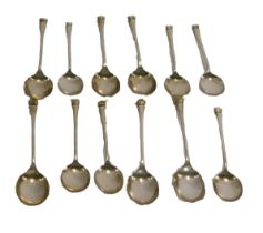 A set of twelve silver seal top teaspoons, Sheffield 1962, 3.46oz.