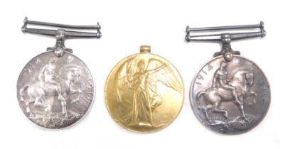 Three World War I medals, comprising two George V 1914-18, various awards, a Civilisation medal awar