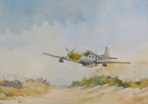 Kenneth Cooper (20thC). The Yanks are Coming, watercolour, signed and titled verso, 31cm x 42cm. Gal