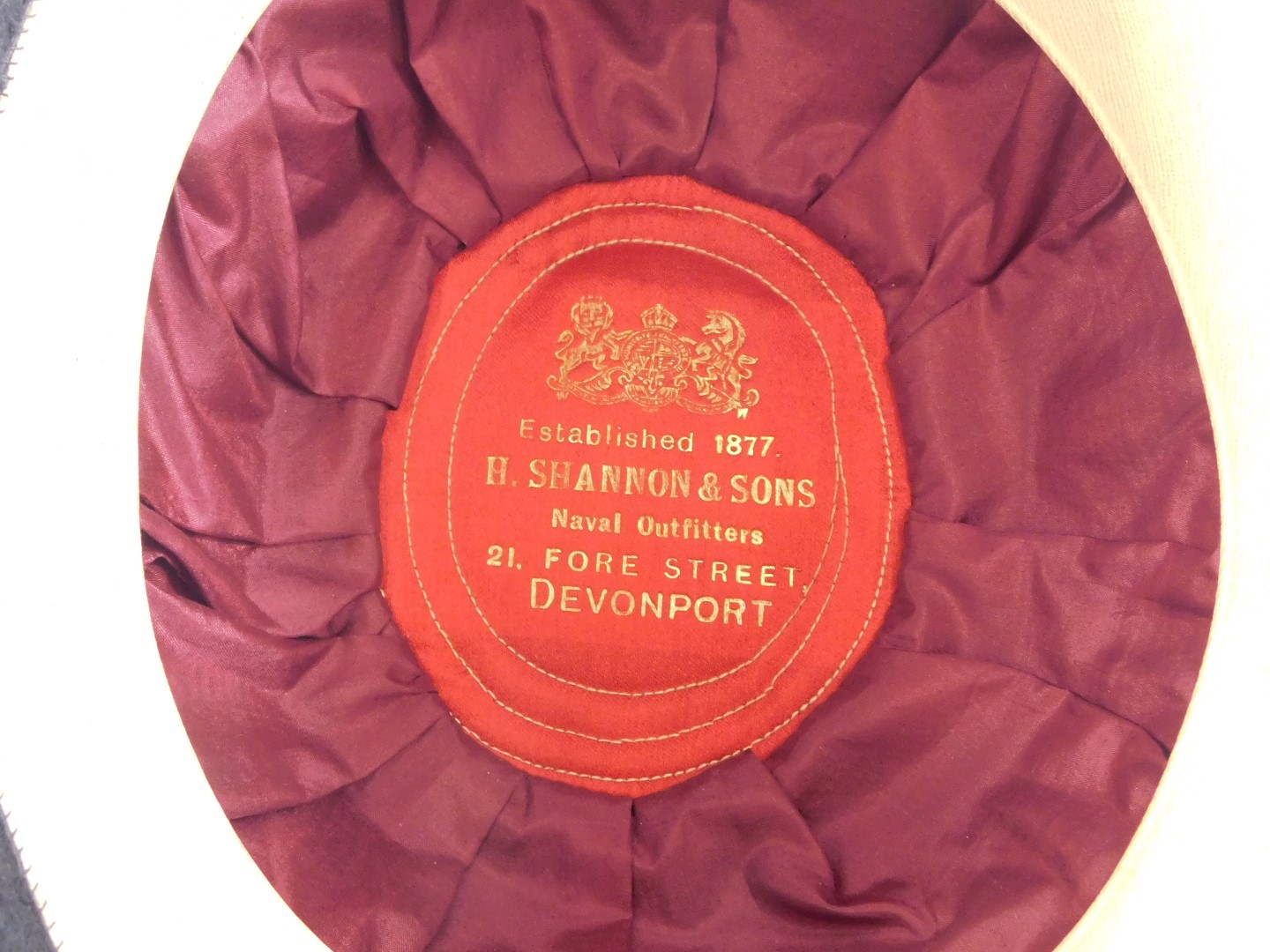 A 19thC British military bicorn hat, label to interior for H.Shannon of Davenport, 43cm wide, in pai - Image 2 of 3