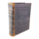 A Victorian family bible, by Henry and Scott Reverend John McFarlane LLD London, in black leather bi