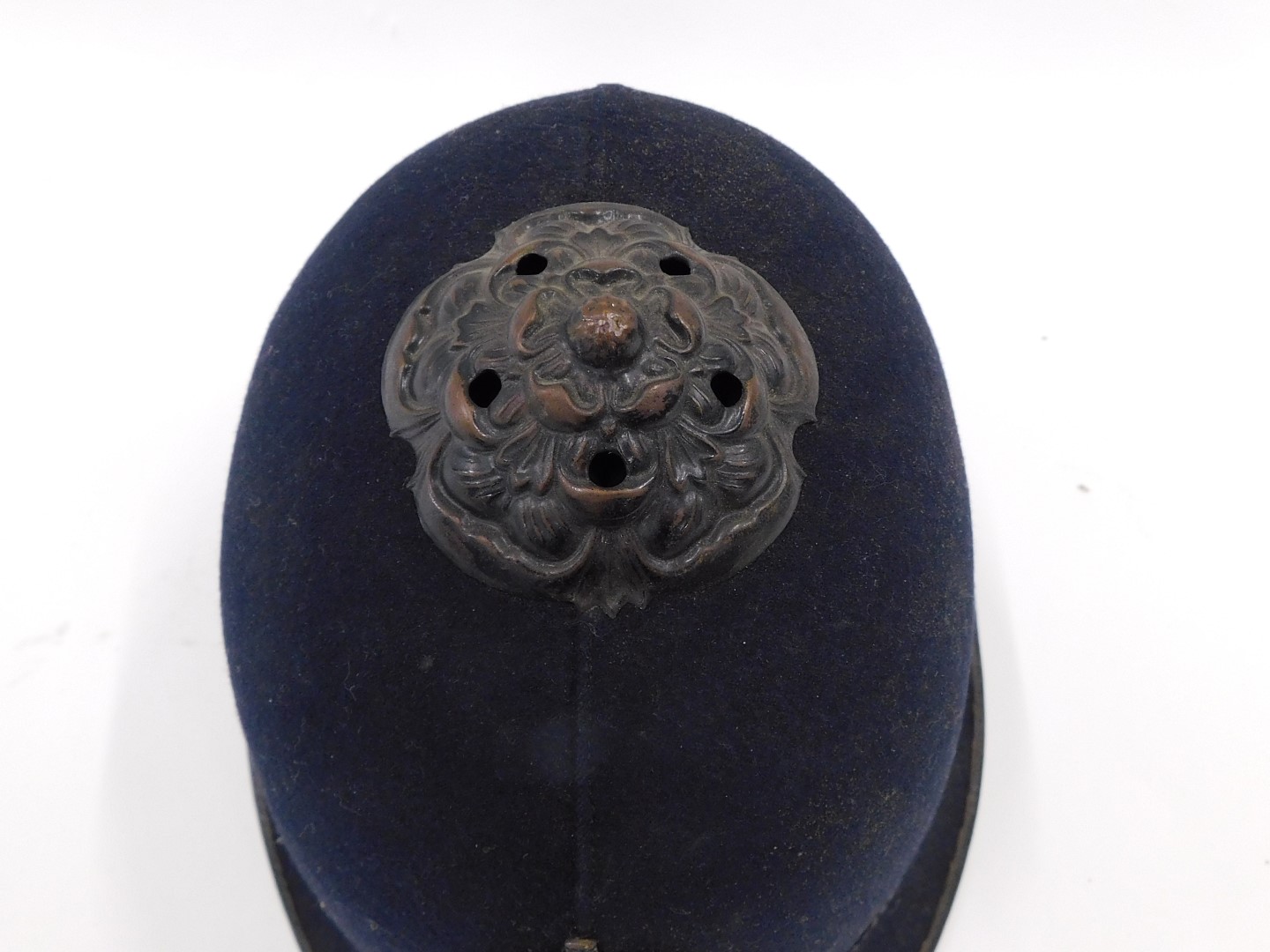 A Nottinghamshire police helmet, with crown for King George V. - Image 3 of 3