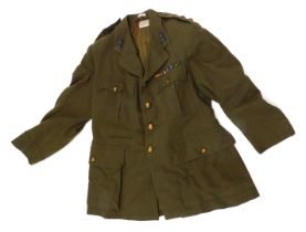 A George Bell of Leeds Army officer's green overcoat.