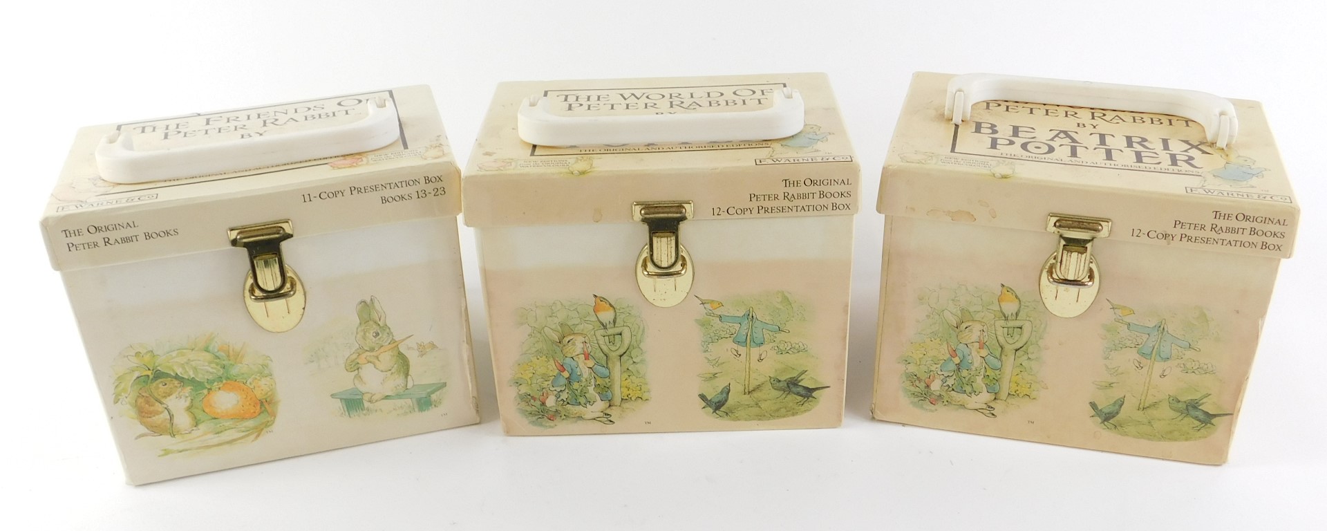 Three Beatrix Potter Peter Rabbit book presentation sets, each in carrying cases. - Image 3 of 3