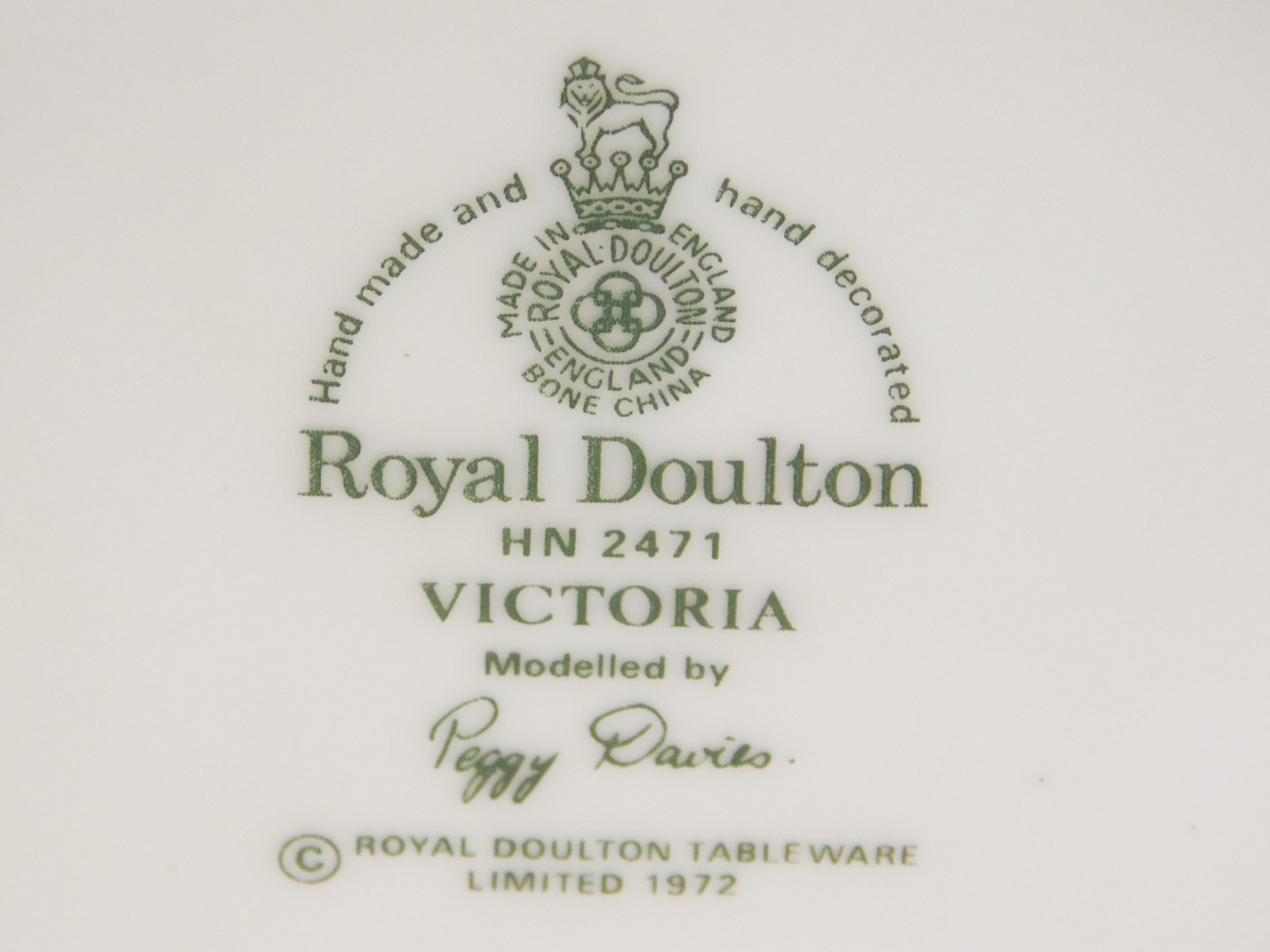 Two Royal Doulton figurines, Top o' the Hill, and Victoria. - Image 2 of 2