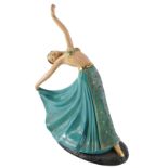 A Kathleen Parson Fielding's Crown Devon limited edition figure of a dancer, number 76/500.