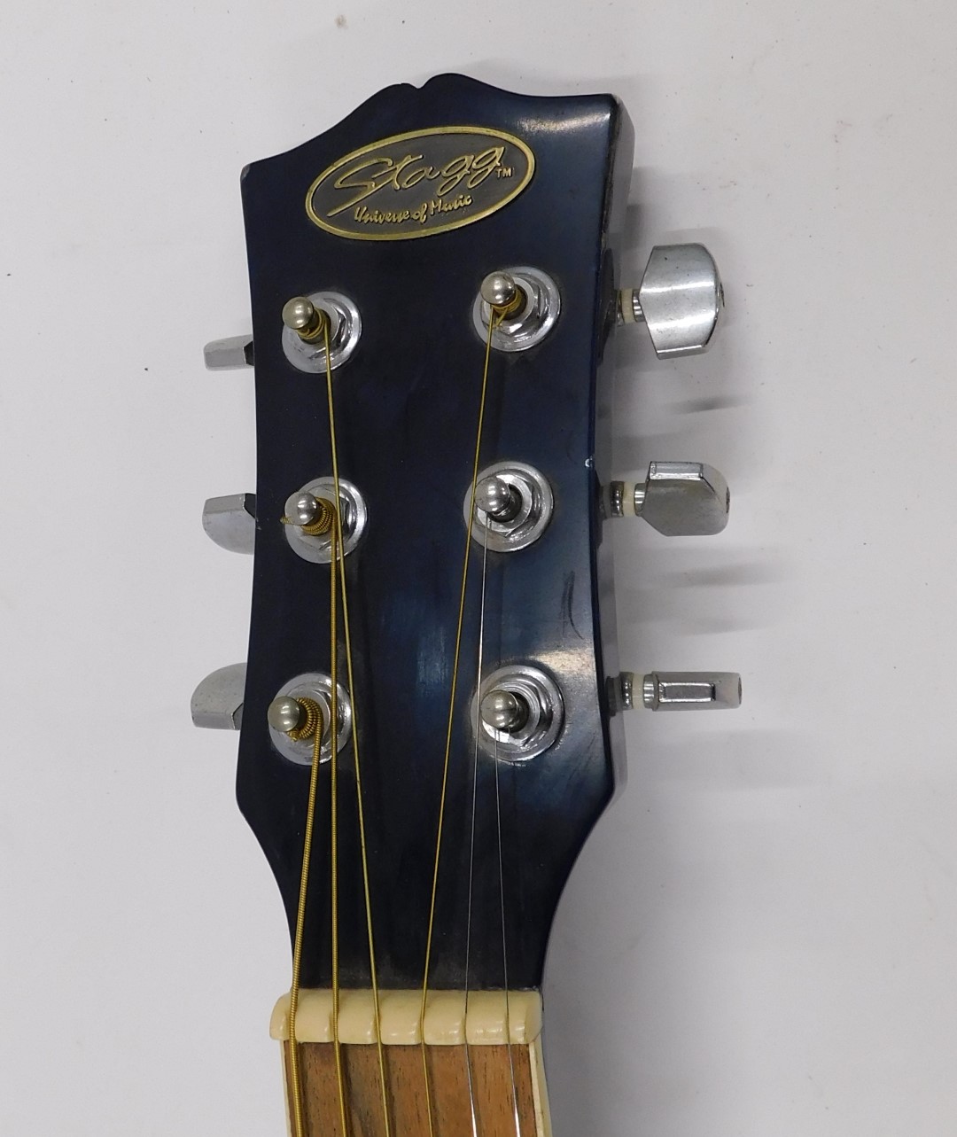 A Stagg handmade Western guitar, model number SW206CE-TB, in blue, 102cm long. - Image 2 of 7