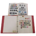 Two stamp albums containing world and QEII GB stamps, to include Australia, Germany, Hungary, etc.