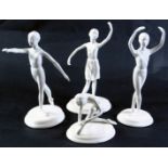 Four Franklin porcelain Royal Ballet figures, designed by Brenda Naylor, the tallest 20cm high.