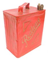 A Red Line petrol can, 36cm high.