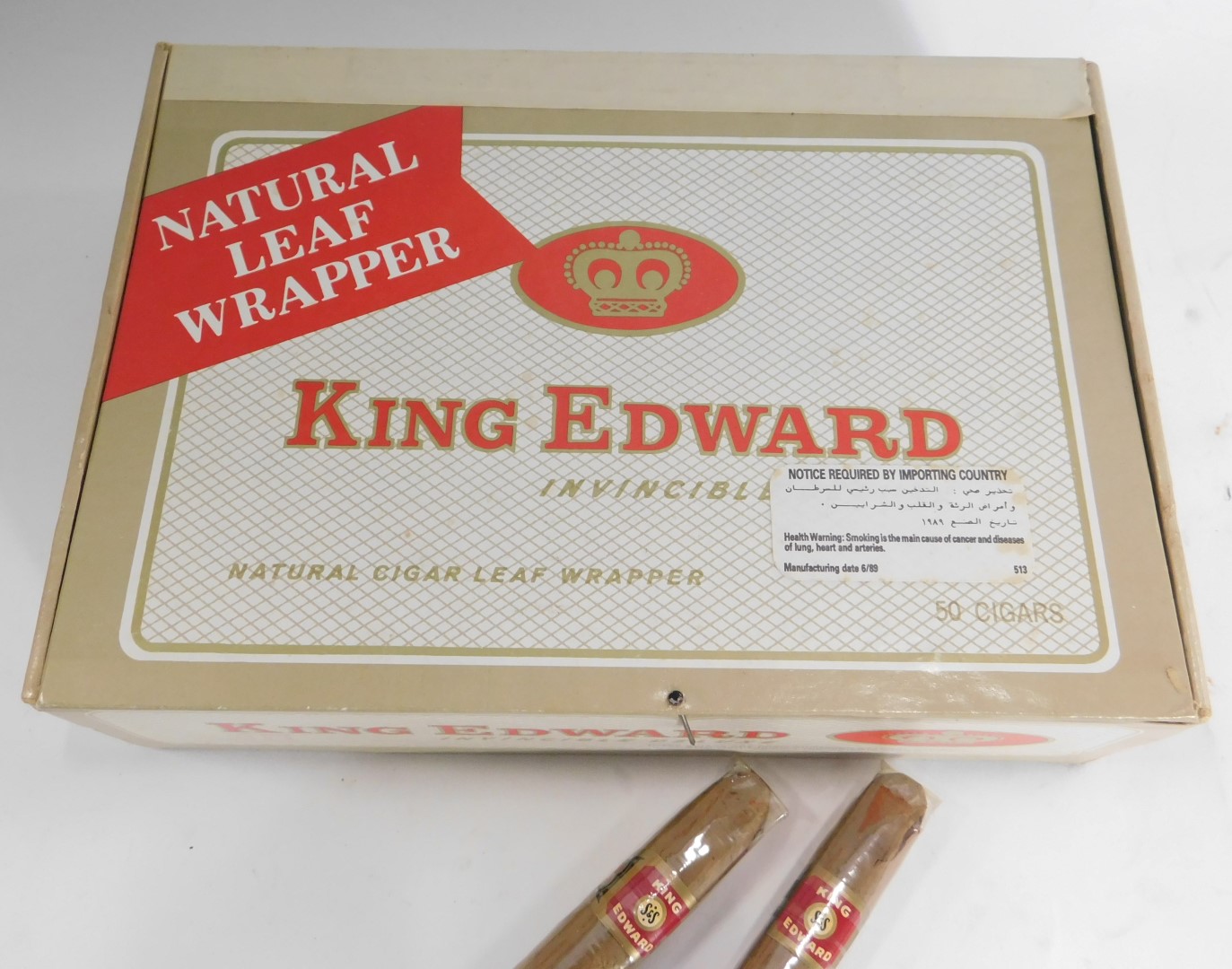 A box set of King Edward Invincible Deluxe cigars, enclosing twenty nine cigars, in opened box. - Image 2 of 2