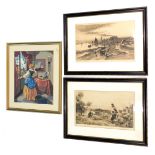 Three 19thC and later prints, comprising after Robert Walker McBeth (1848-1910), etching, signed in