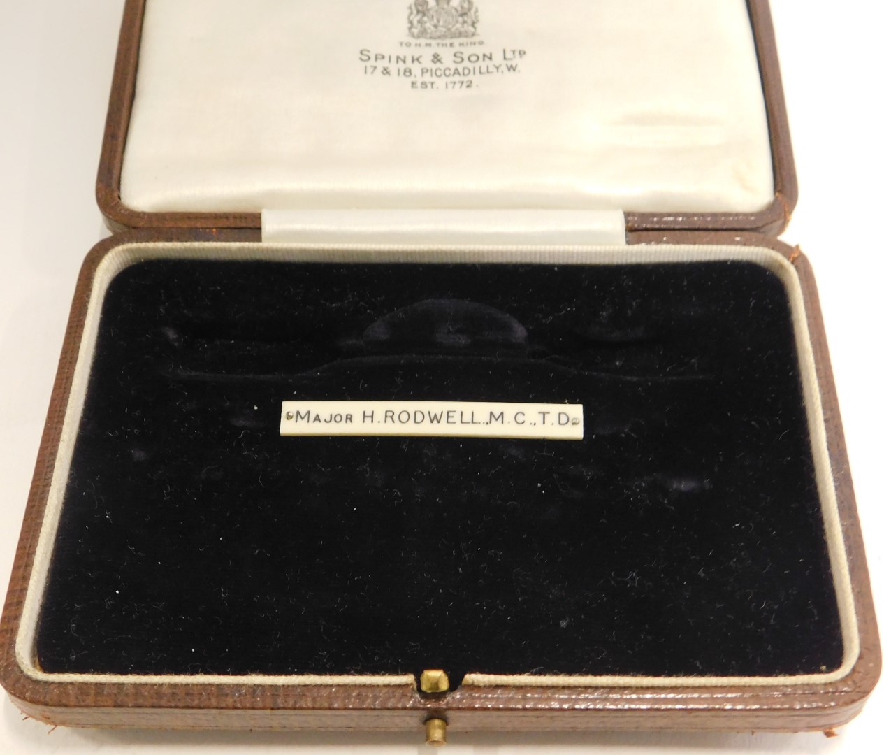A cased set of World War II medal miniatures, relating to Major H Rodwell MCTD, comprising the Victo - Image 3 of 3
