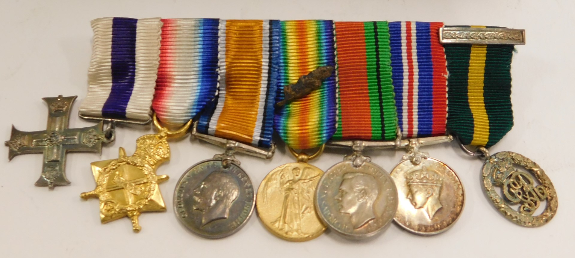 A cased set of World War II medal miniatures, relating to Major H Rodwell MCTD, comprising the Victo - Image 2 of 3