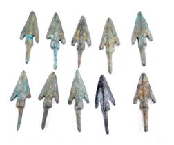 A group of Persian style arrow heads, 4cm high.