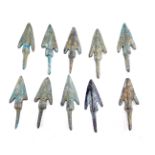 A group of Persian style arrow heads, 4cm high.