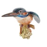 A Beswick kingfisher, seated on reeds, 14cm high.