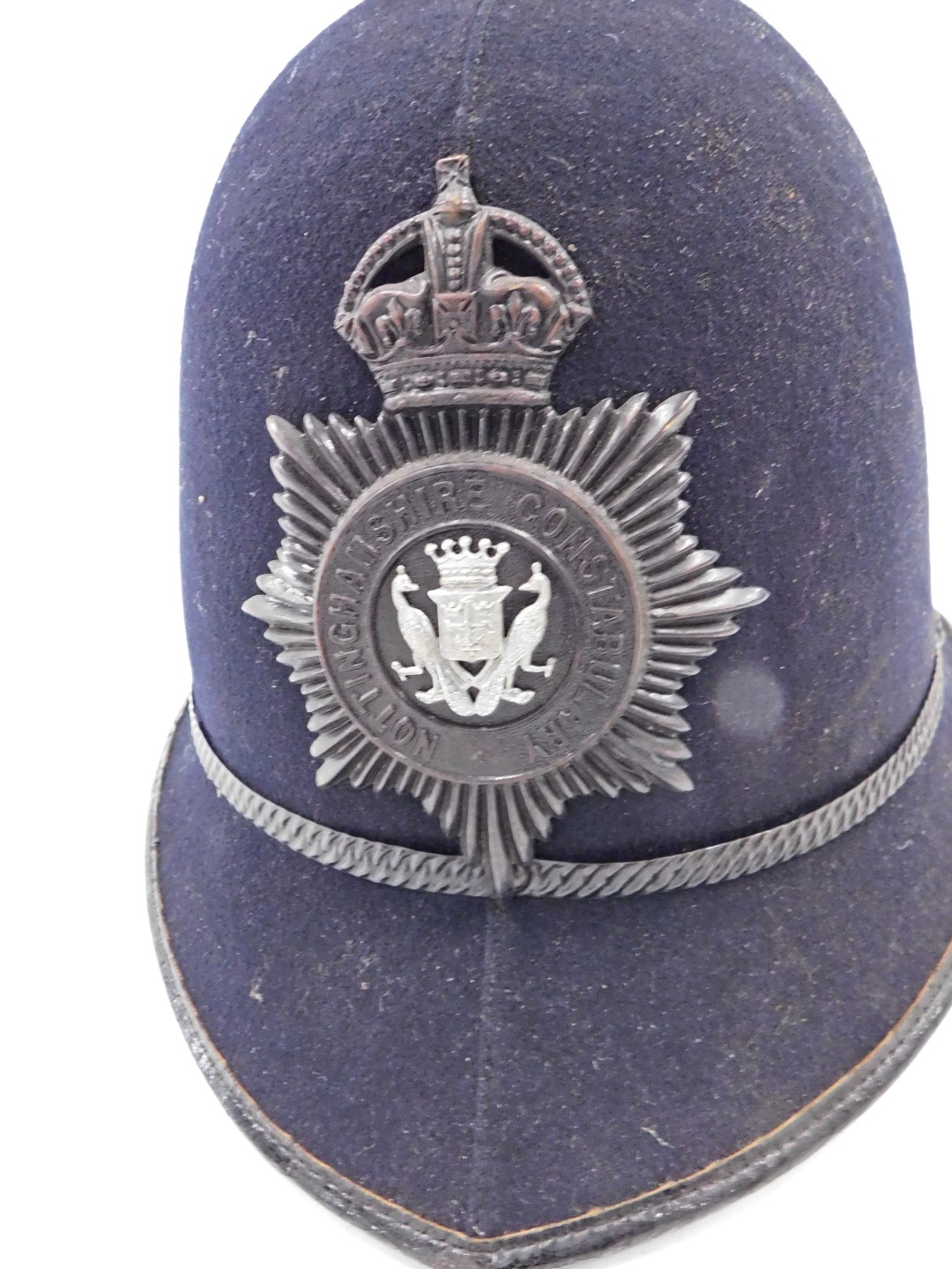 A Nottinghamshire police helmet, with crown for King George V. - Image 2 of 3