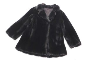 A brown faux fur jacket.