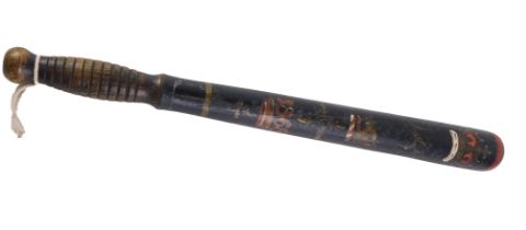 A Victorian Borough of Bradford painted truncheon, dated 1868, 44cm long.