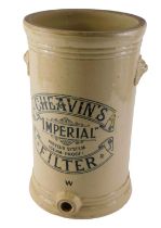 A Cheavin's Imperial stoneware water filter, 38cm high.