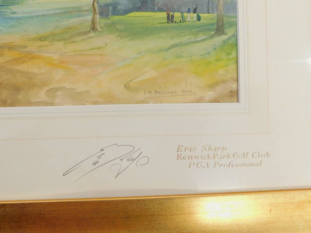 J.M. Brookes (20thC). Kenwick Park Golf Club, watercolour, signed and dated 2012, 48cm x 63cm. Also - Image 3 of 6