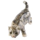 A standing Winstanley tabby kitten, numbered 8, 36cm long.