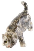 A standing Winstanley tabby kitten, numbered 8, 36cm long.