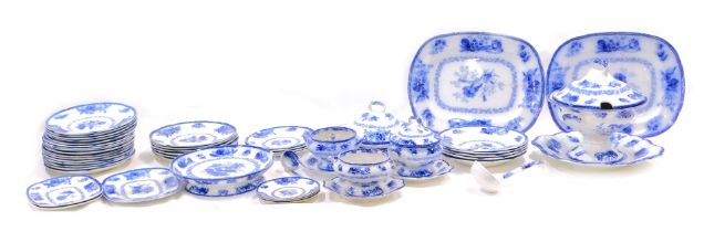 A group of Wedgwood 20thC blue and white wares, comprising two large meat plates, 36cm and 34cm wide