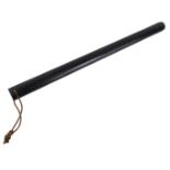 A Victorian ebonised police night stick, 42cm long.