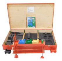 A Forces outdoor wooden play set, in ply case.