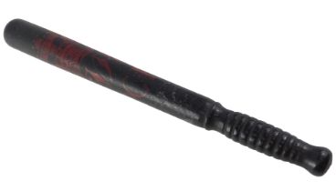 A Victorian Eastern Counties Railway ebonised truncheon, with red painted decoration, 41.5cm long.