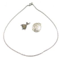 Two items of silver, comprising a silver EGD Designs ballerina brooch, on single pin back, 3cm high,