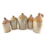 A collection of stoneware flagons, to include Pratt & Sons of Lincoln, Banks of Sheffield, etc. (som