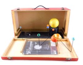 A geo safari motorised solar system and planetarium, with instructions in travel case, the case 59cm