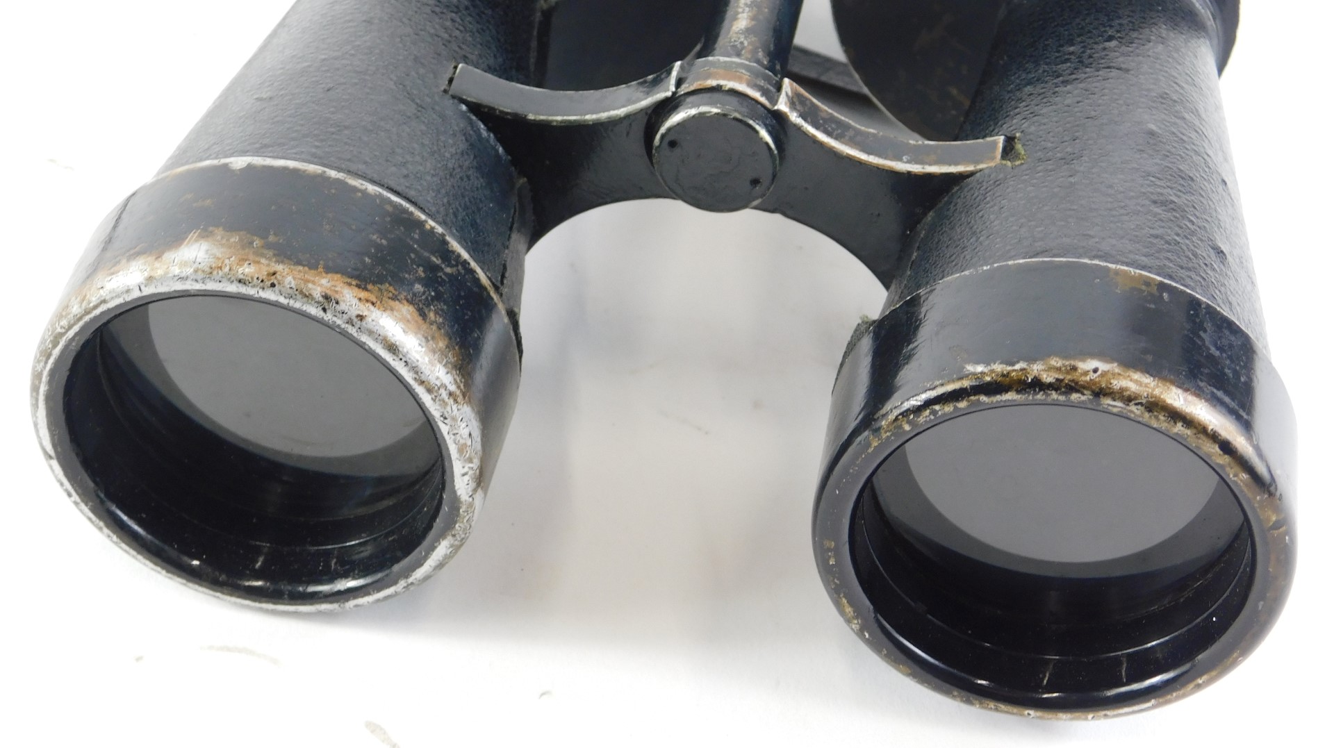 A pair of German WWII BEH Leitz 7x50 binoculars, stamped BEH372646KF, 22cm high. - Image 3 of 3