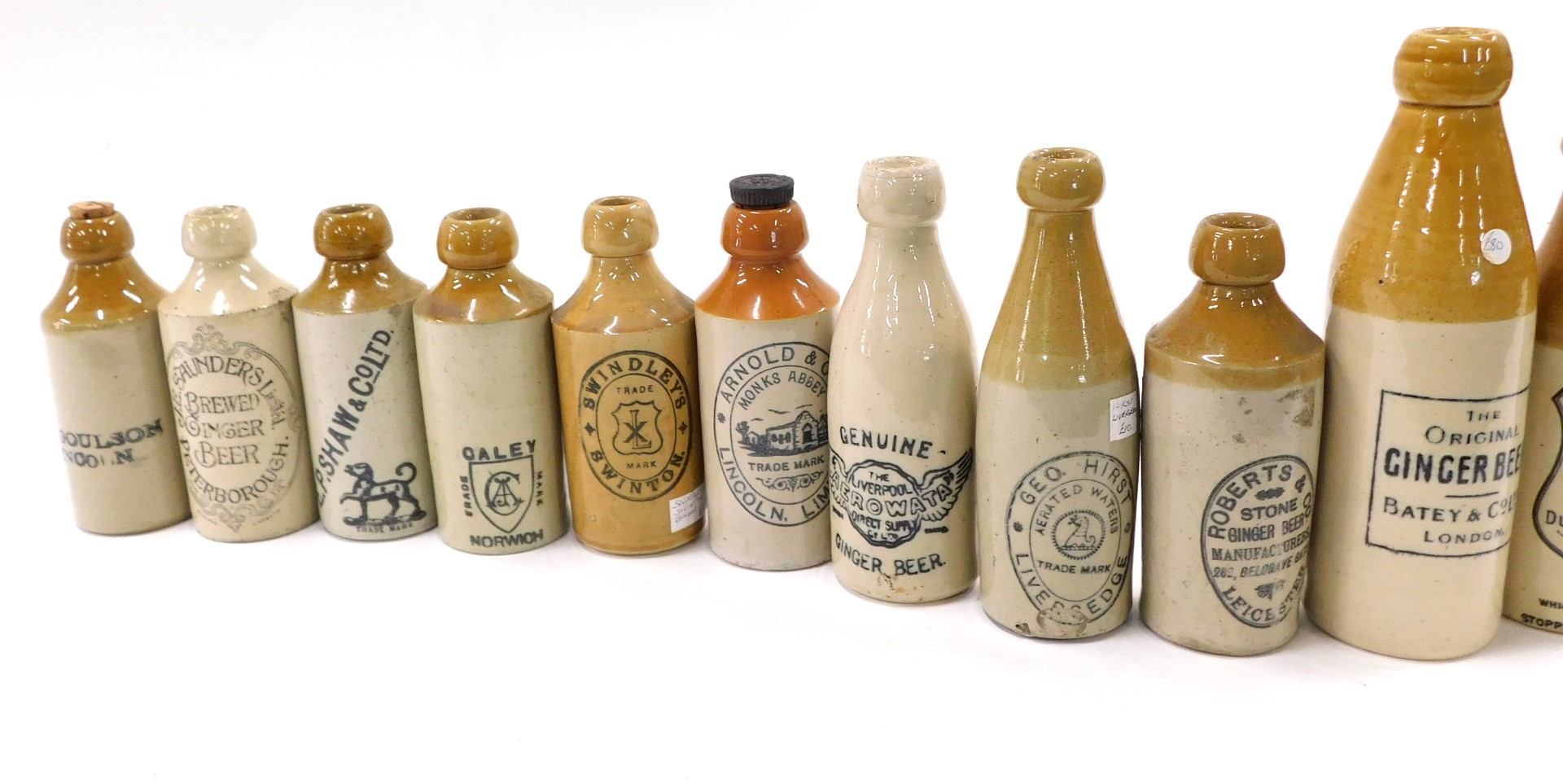 A collection of stoneware ginger beer bottles, various makers to include Lincolnshire. - Image 2 of 3