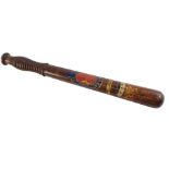 A Victorian Midlothian police truncheon, 39cm long.